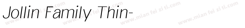Jollin Family Thin字体转换